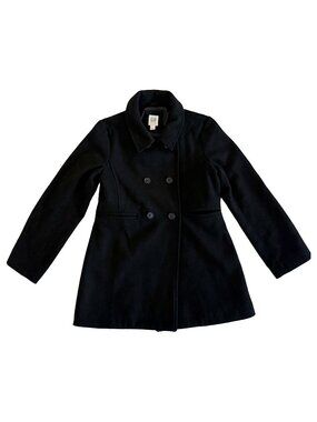 GAP Kids Classic Black Wool Winter Coat – Size L